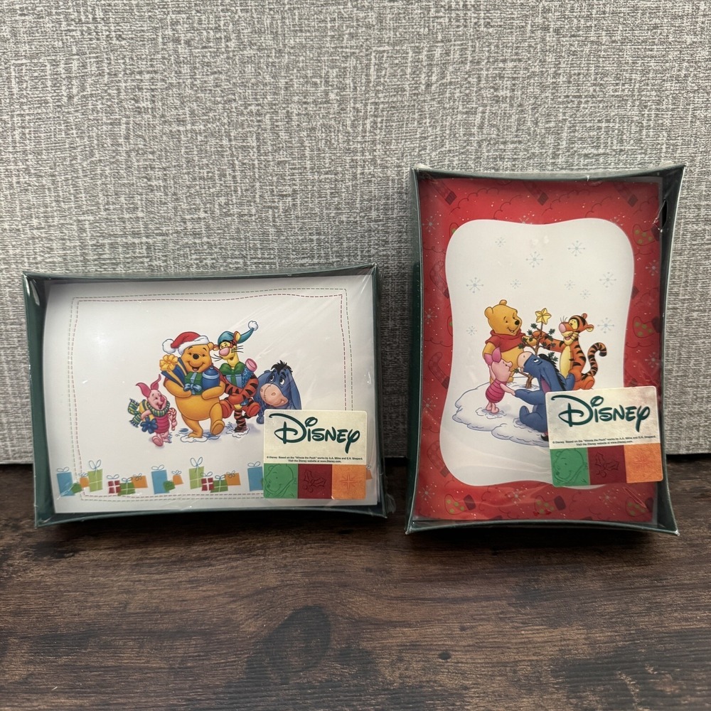 Vtg Paper Magic Group Box Christmas Cards Disney Winnie the Pooh 20 Cards